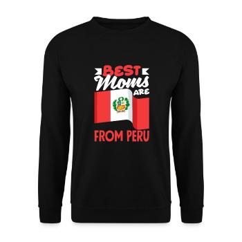 Peru Peruaner Geschenk - Unisex Pullover - Schwarz - Vorne - Alina (178cm) & Michal (187cm)