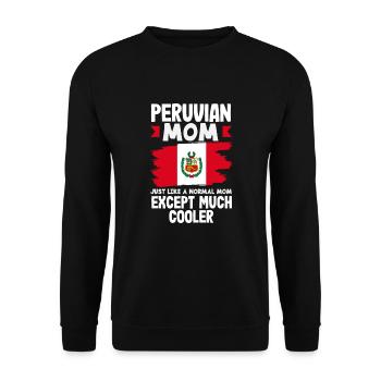 Peru Peruaner Geschenk - Unisex Pullover - Schwarz - Vorne - Alina (178cm) & Michal (187cm)