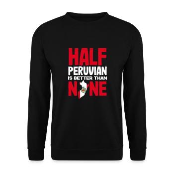 Peru Peruaner Geschenk - Unisex Pullover - Schwarz - Vorne - Alina (178cm) & Michal (187cm)