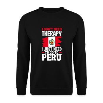 Peru Peruaner Geschenk - Unisex Pullover - Schwarz - Vorne - Alina (178cm) & Michal (187cm)