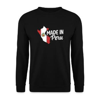 Peru Peruaner Geschenk - Unisex Pullover - Schwarz - Vorne - Alina (178cm) & Michal (187cm)