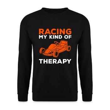 Go Kart Kart Driver Go Kart Racing - Unisex Sweatshirt - black - Front - Alina (178cm) & Michal (187cm)