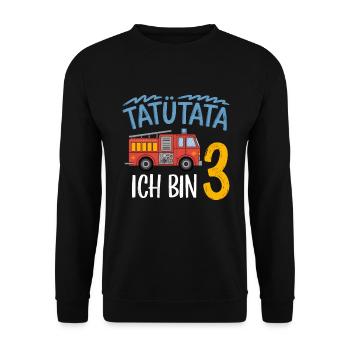 3e anniversaire de la brigade de pompiers de Tatütata - Sweat-shirt Unisexe - noir - Devant - Alina (178cm) & Michal (187cm)