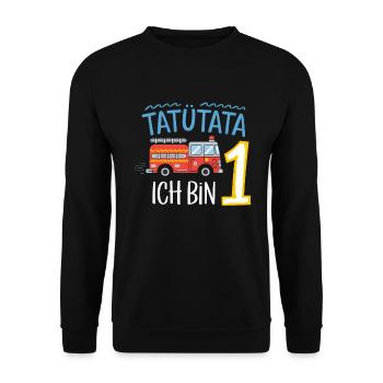 1er anniversaire de la brigade de pompiers de Tatütata - Sweat-shirt Unisexe - noir - Devant - Alina (178cm) & Michal (187cm)