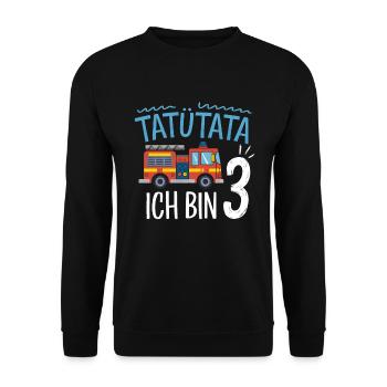 3e anniversaire de la brigade de pompiers de Tatütata - Sweat-shirt Unisexe - noir - Devant - Alina (178cm) & Michal (187cm)
