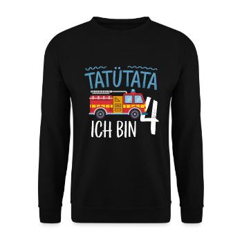 4e anniversaire de la brigade de pompiers de Tatütata - Sweat-shirt Unisexe - noir - Devant - Alina (178cm) & Michal (187cm)
