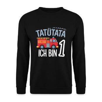 1er anniversaire de la brigade de pompiers de Tatütata - Sweat-shirt Unisexe - noir - Devant - Alina (178cm) & Michal (187cm)