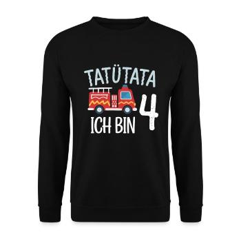 4e anniversaire de la brigade de pompiers de Tatütata - Sweat-shirt Unisexe - noir - Devant - Alina (178cm) & Michal (187cm)