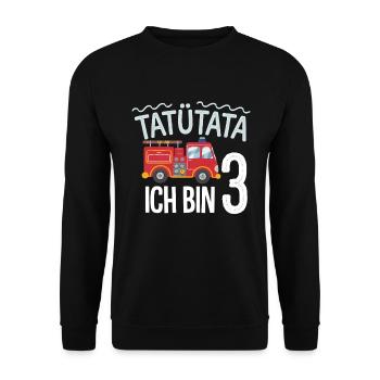 3e anniversaire de la brigade de pompiers de Tatütata - Sweat-shirt Unisexe - noir - Devant - Alina (178cm) & Michal (187cm)