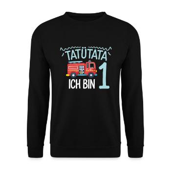 1er anniversaire de la brigade de pompiers de Tatütata - Sweat-shirt Unisexe - noir - Devant - Alina (178cm) & Michal (187cm)