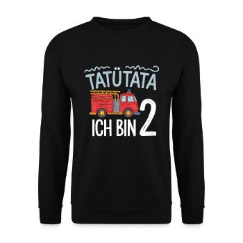 2e anniversaire des pompiers de Tatütata - Sweat-shirt Unisexe - noir - Devant - Alina (178cm) & Michal (187cm)