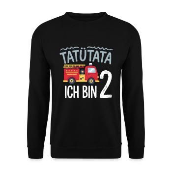 2e anniversaire des pompiers de Tatütata - Sweat-shirt Unisexe - noir - Devant - Alina (178cm) & Michal (187cm)