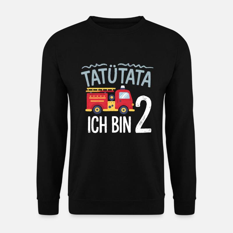 Tatütata Feuerwehr 2. Geburtstag - Unisex Pullover - Schwarz
