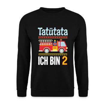 2e anniversaire des pompiers de Tatütata - Sweat-shirt Unisexe - noir - Devant - Alina (178cm) & Michal (187cm)