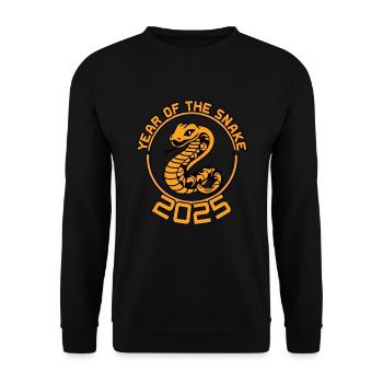 Chinese Year 2025 Year of the Snake - Unisex Sweatshirt - black - Front - Alina (178cm) & Michal (187cm)