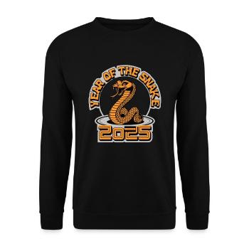 Année Chinoise 2025 Année du Serpent - Sweat-shirt Unisexe - noir - Devant - Alina (178cm) & Michal (187cm)