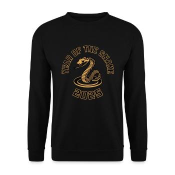Chinese Year 2025 Year of the Snake - Unisex Sweatshirt - black - Front - Alina (178cm) & Michal (187cm)