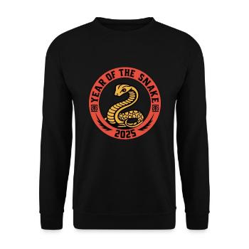 Année Chinoise 2025 Année du Serpent - Sweat-shirt Unisexe - noir - Devant - Alina (178cm) & Michal (187cm)