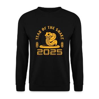 Année Chinoise 2025 Année du Serpent - Sweat-shirt Unisexe - noir - Devant - Alina (178cm) & Michal (187cm)