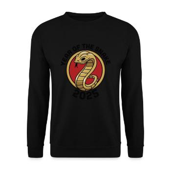 Année Chinoise 2025 Année du Serpent - Sweat-shirt Unisexe - noir - Devant - Alina (178cm) & Michal (187cm)