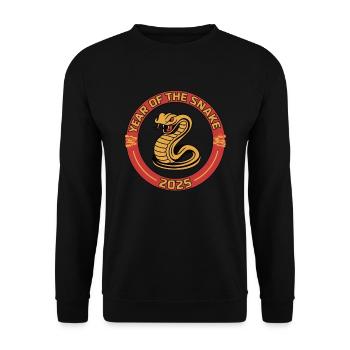 Chinese Year 2025 Year of the Snake - Unisex Sweatshirt - black - Front - Alina (178cm) & Michal (187cm)