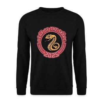 Année Chinoise 2025 Année du Serpent - Sweat-shirt Unisexe - noir - Devant - Alina (178cm) & Michal (187cm)