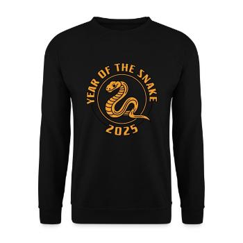 Chinesisches Jahr 2025 Jahr der Schlange - Unisex Pullover - Schwarz - Vorne - Alina (178cm) & Michal (187cm)