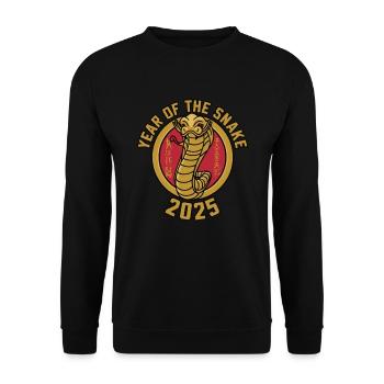 Chinese Year 2025 Year of the Snake - Unisex Sweatshirt - black - Front - Alina (178cm) & Michal (187cm)