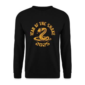 Année Chinoise 2025 Année du Serpent - Sweat-shirt Unisexe - noir - Devant - Alina (178cm) & Michal (187cm)