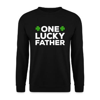 Happy St. Patrick's Day Kleeblätter - Unisex Pullover - Schwarz - Vorne - Alina (178cm) & Michal (187cm)