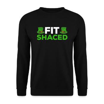 Happy St. Patrick's Day Kleeblätter - Unisex Pullover - Schwarz - Vorne - Alina (178cm) & Michal (187cm)