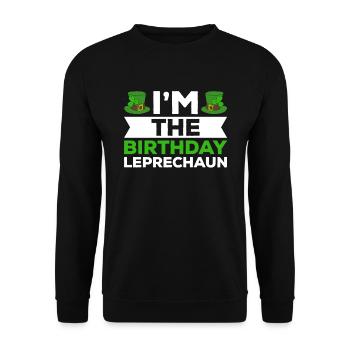 Happy St. Patrick's Day Kleeblätter - Unisex Pullover - Schwarz - Vorne - Alina (178cm) & Michal (187cm)