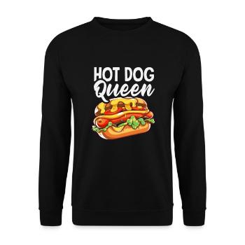 Hot Dog Queen Spicy Enthusiasm - Unisex Sweatshirt - black - Front - Alina (178cm) & Michal (187cm)