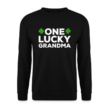 Happy St. Patrick's Day Kleeblätter - Unisex Pullover - Schwarz - Vorne - Alina (178cm) & Michal (187cm)