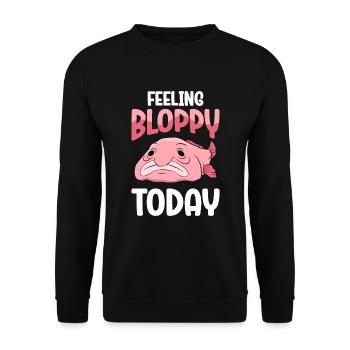 Funny Blobfish Cute Blobfish - Unisex Sweatshirt - black - Front - Alina (178cm) & Michal (187cm)