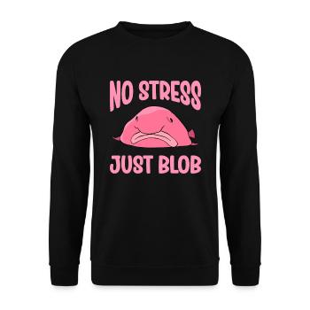 Funny Blobfish Cute Blobfish - Unisex Sweatshirt - black - Front - Alina (178cm) & Michal (187cm)