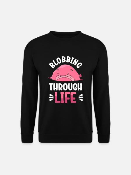 Lustige Blobfische Niedlicher Blobfisch - Unisex Pullover - Schwarz