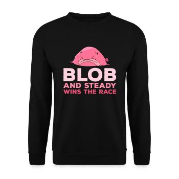 Funny Blobfish Cute Blobfish - Unisex Sweatshirt - black - Front - Alina (178cm) & Michal (187cm)