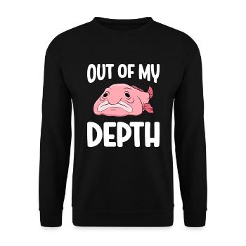 Funny Blobfish Cute Blobfish - Unisex Sweatshirt - black - Front - Alina (178cm) & Michal (187cm)