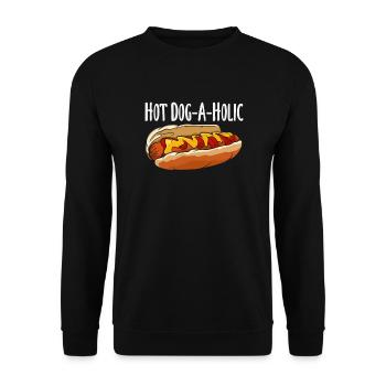 Fanatiques de hot-dogs Un pur plaisir pour tout le monde - Sweat-shirt Unisexe - noir - Devant - Alina (178cm) & Michal (187cm)