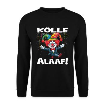 Karneval Kostüm Fasching Fastnacht - Unisex Pullover - Schwarz - Vorne - Alina (178cm) & Michal (187cm)