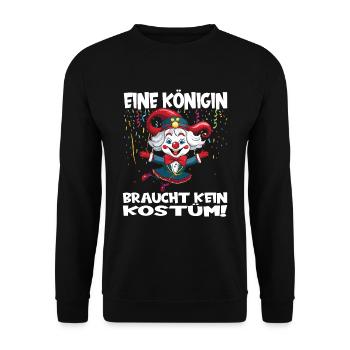 Karneval Kostüm Fasching Fastnacht - Unisex Pullover - Schwarz - Vorne - Alina (178cm) & Michal (187cm)