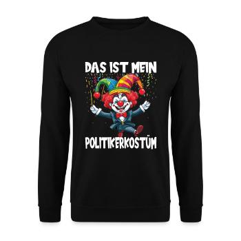 Karneval Kostüm Fasching Fastnacht - Unisex Pullover - Schwarz - Vorne - Alina (178cm) & Michal (187cm)