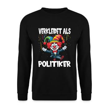 Karneval Kostüm Fasching Fastnacht - Unisex Pullover - Schwarz - Vorne - Alina (178cm) & Michal (187cm)