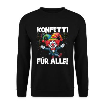 Karneval Kostüm Fasching Fastnacht - Unisex Pullover - Schwarz - Vorne - Alina (178cm) & Michal (187cm)