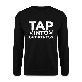 Tap Dance Tap Dancing Tap Dancer - Unisex Sweatshirt - black - Front - Alina (178cm) & Michal (187cm)