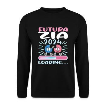 Zia 2024 Loading Tante 2024 - Unisex Pullover - Schwarz - Vorne - Alina (178cm) & Michal (187cm)