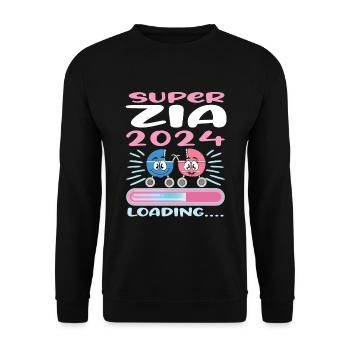 Zia 2024 Loading Tante 2024 - Unisex Pullover - Schwarz - Vorne - Alina (178cm) & Michal (187cm)