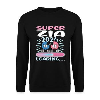 Zia 2024 Loading Tante 2024 - Unisex Pullover - Schwarz - Vorne - Alina (178cm) & Michal (187cm)