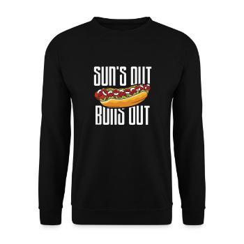Sun Shine Hot Dog Fun - Unisex Sweatshirt - black - Front - Alina (178cm) & Michal (187cm)